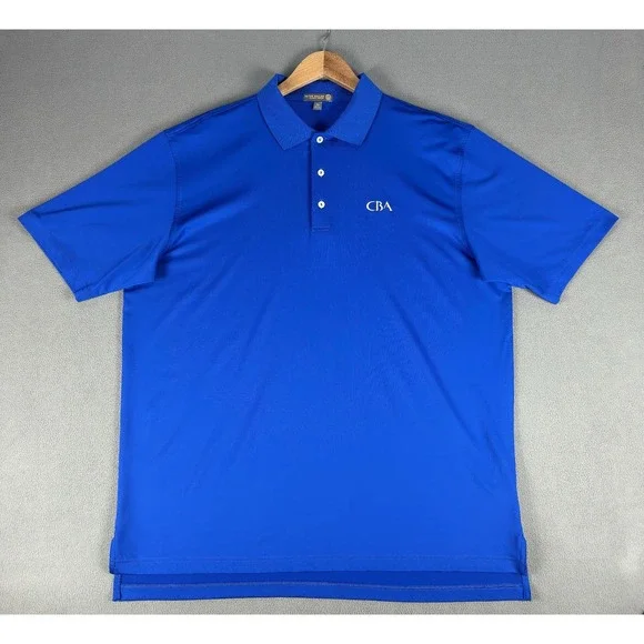 Peter Millar Polo Shirt Mens XL Royal Blue Summer Comfort E4 Performance CBA - Picture 2 of 7